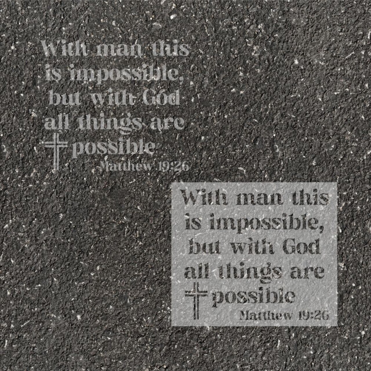 Matthew Bible Verse Parking Space Stencil | High School Senior Parking Spot | Reusable | Stencil Ease |